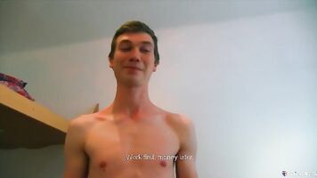 CZECH HUNTER 433 - Shy Dark Haired Twink Answers Some Questions & Sucks Cock