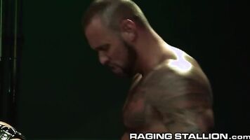Smoking Hot Muscle Daddy gets his Cock in Tight Little Hole
