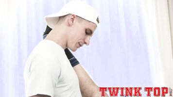 TWINKTOP - Young jock takes control of hairy daddy before their raw bareback fuck