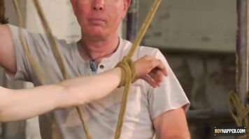 Daddy Sebastian Kane restrains and torments young Alex Faux