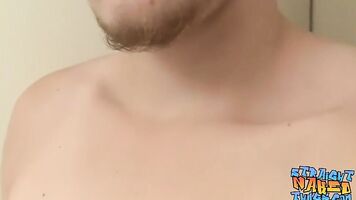 Daniel Delong wastes no time and starts jerking off his tool