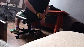 Disobedient boy gets by his horny friend, sexually used and tied up to the chair