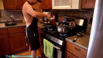 Naked chef cooking Chinese food