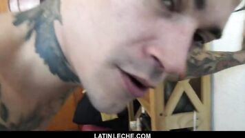 Sizzling Bareback Double Penetration For A Sexy Latino Stud