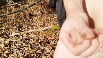 Masturbating Outdoors On A Sunny Winters Day