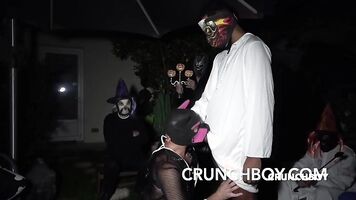 FUCKED BAREBACK FOR the halloween ceremeony with submission