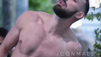 My gay gardener sees my cock while I was sunbathing
