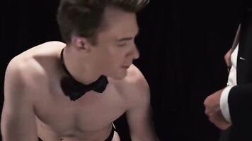 Bowtie bdsm slave twink gets creampied by mature silverdaddy-BOYFORSALENOW.COM